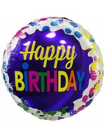 Фольгированный шар с гелием HAPPY BIRTHDAY, кляксы №25