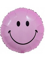 Фольгированный шар с гелием "Смайлик", розовый №1