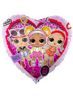 Фольгированное сердце с гелием "Стильные Подружки" №59