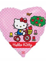 Фольгированное сердце с гелием "Hello Kitty " №48