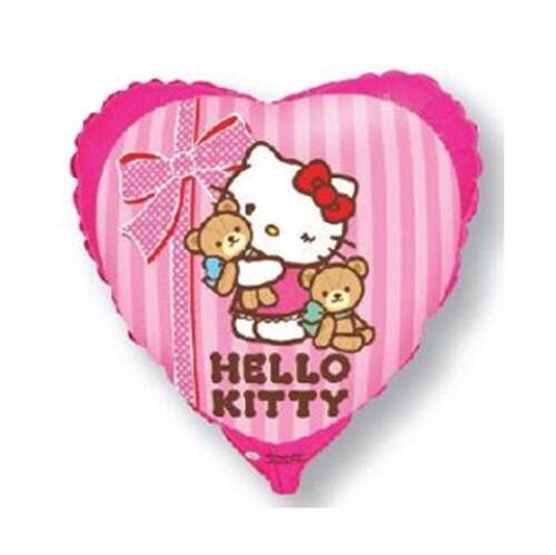 Фольгированное сердце с гелием "Hello Kitty ", розовый №52