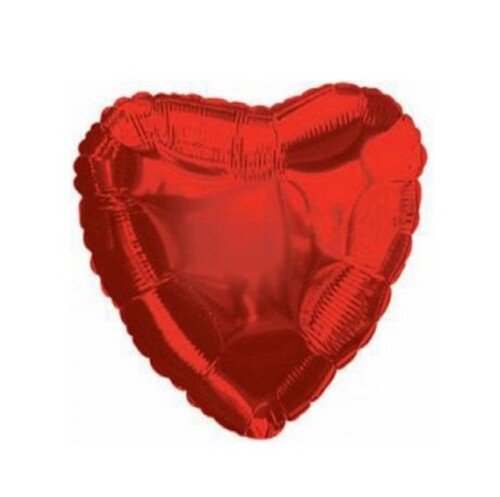 Фольгированное красное сердце с гелием большое, 80 см, №66