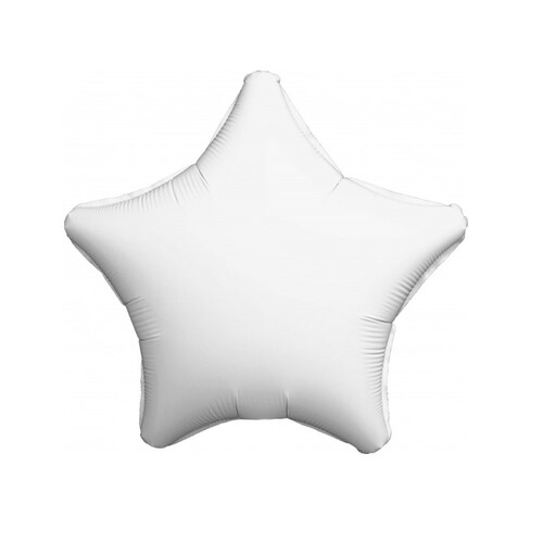 Фольгированная фигура с гелием "Белая звезда" №72