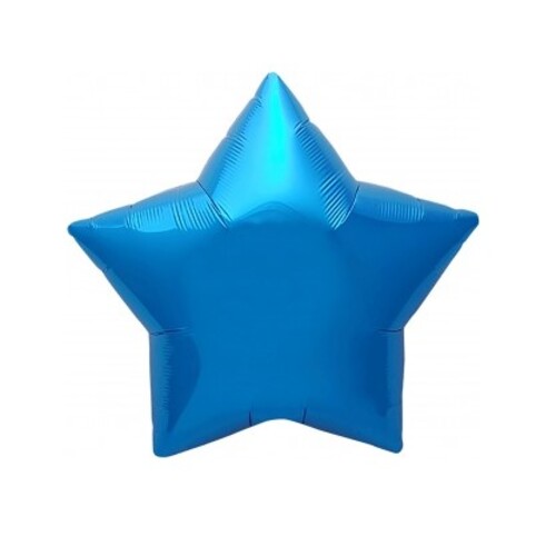 Фольгированная фигура с гелием "Синяя звезда" №71