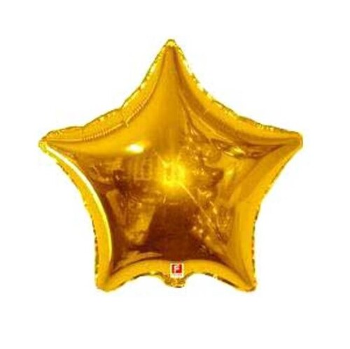 Фольгированный шар с гелием "Золотая звезда", №68