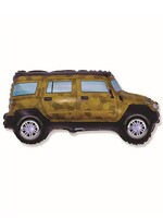 Фольгированная фигура с гелием "Джип", милитари №107