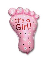 Фольгированная фигура с гелием "Стопа девочки It’s a Girl", №101