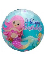 Фольгированный шар с гелием HAPPY BIRTHDAY, русалочка №30