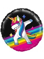 Фольгированный шар с гелием Танцующий Единорог №308