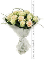 Букет цветов «Солнечные розы», белые цветы