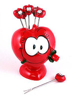 Набор вилок для фруктов "Весёлое сердце"