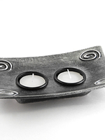 Подсвечник для двух чайных свечей, серебро, 17*9*3 см