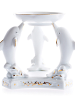 Аромалампа "Дельфины", фарфор, 11 см