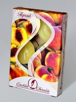 Свечи в гильзах "Сладкий персик", 6 штук