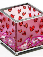 Подсвечник "Поцелуй меня", цветное стекло, 8 см