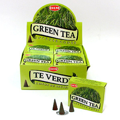 Благовония HEM Зелёный чай, 10 конусов