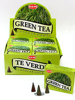 Благовония HEM Зелёный чай, 10 конусов