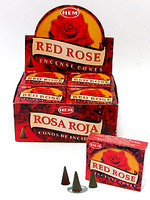 Благовония HEM Красная роза, 10 конусов