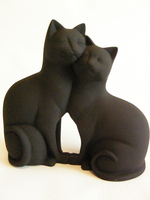 Влюблённые котики, черные