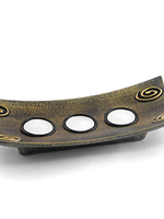 Подсвечник для трёх чайных свечей, под бронзу, 25*10*4 см.