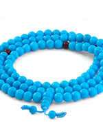 Чётки из стекла, голубые, 108 бусин, 0.8 см